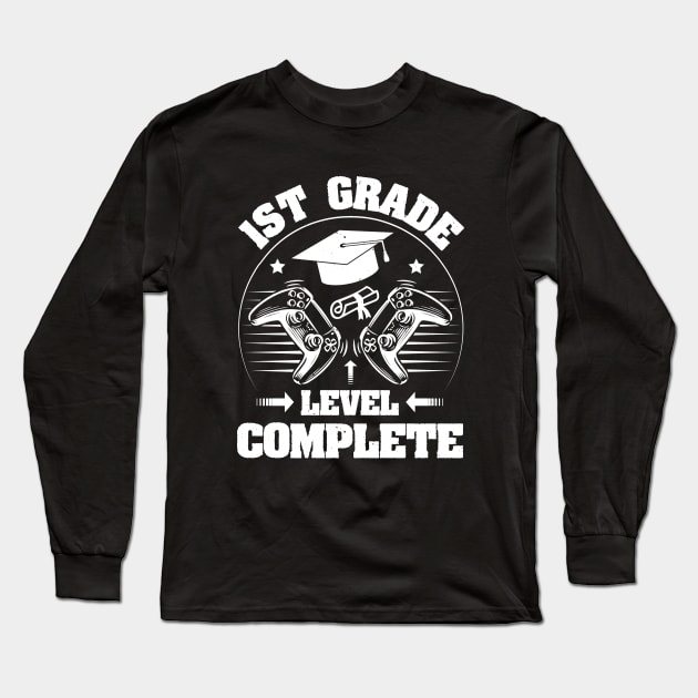 1st Grade Level Complete - Gamer Long Sleeve T-Shirt by busines_night